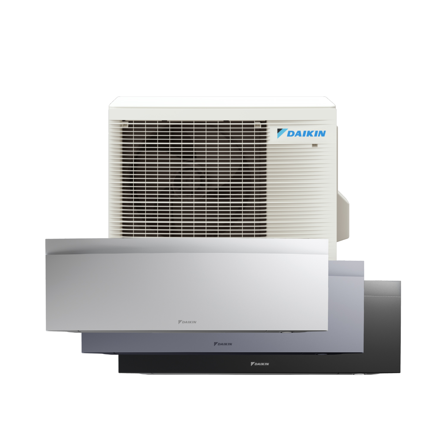 Daikin Emura konditsioneeri siseosa, valge, hõbe ja must