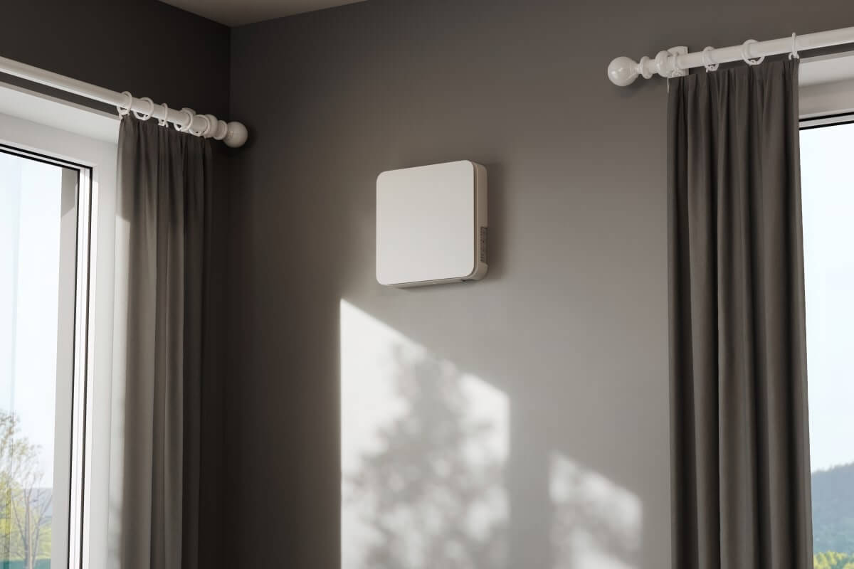 Flexit Aura One WiFi 100 ühe ruumi ventilatsiooniseade toas